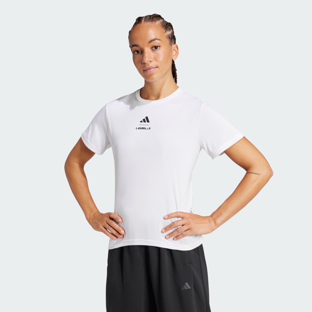 Tričko adidas Performance Les Mills Graphic Training T-Shirt Biela | JM3687, 0