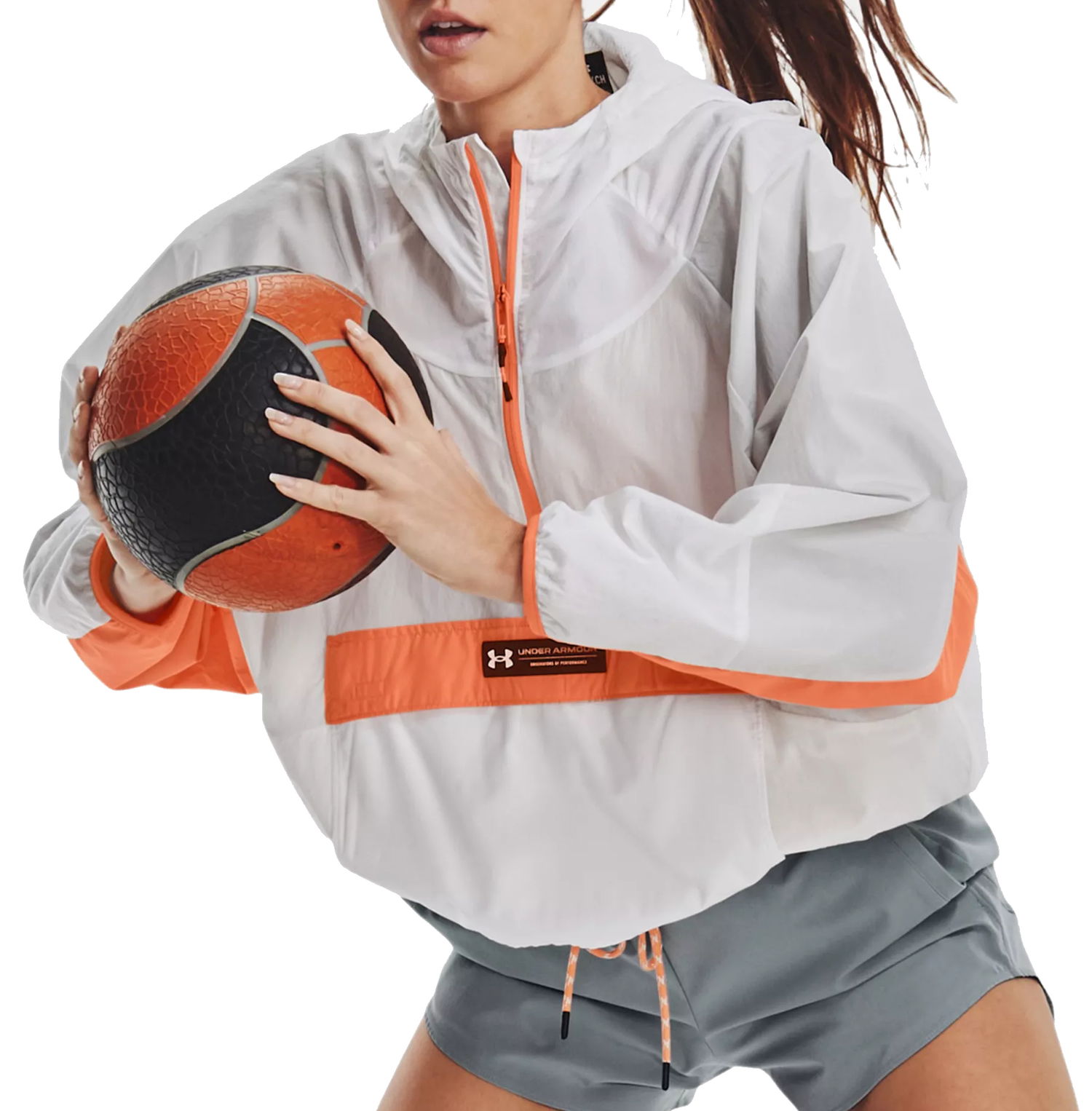 Bunda Under Armour Rush Woven Anorak Biela | 1376920-100, 0