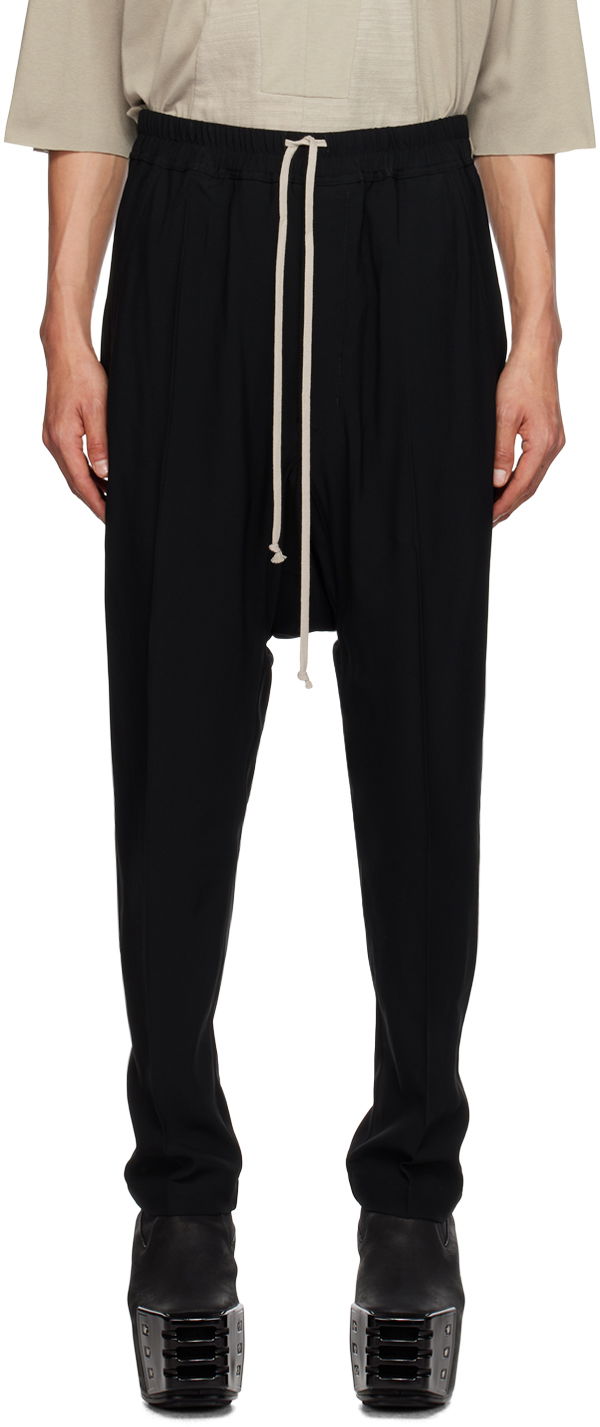 Nohavice Rick Owens Drawstring Trousers Čierna | RU02C7380 HY, 0