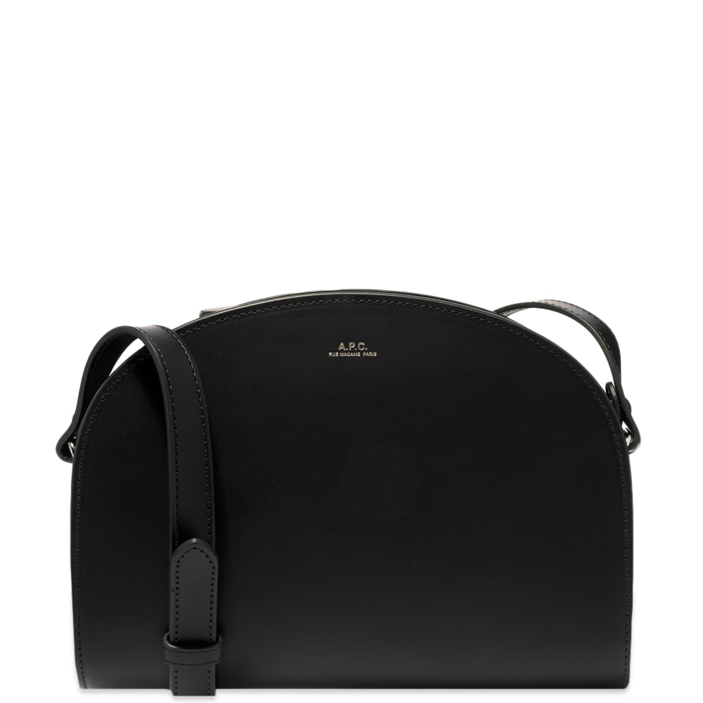 Taška cez rameno A.P.C. Half Moon Bag Čierna | PXAWV-F61048-LZZ, 0