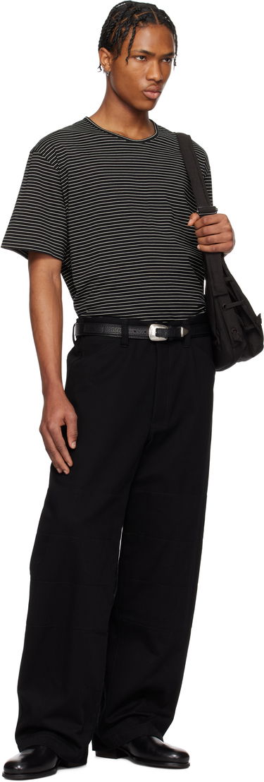 Tričko LEMAIRE LEMAIRE Striped Short Sleeve T-Shirt Čierna | TO1385 LJ1033, 4