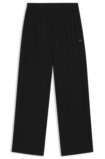 Pyžamo BOSS Monogram-print pyjama bottoms with logo plate Čierna | 50550711