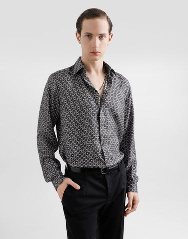 Košeľa Dolce & Gabbana Dolce & Gabbana Silk Shirt with DG Monogram Print Čierna | G5MM4TIS1XSHN5KD, 3