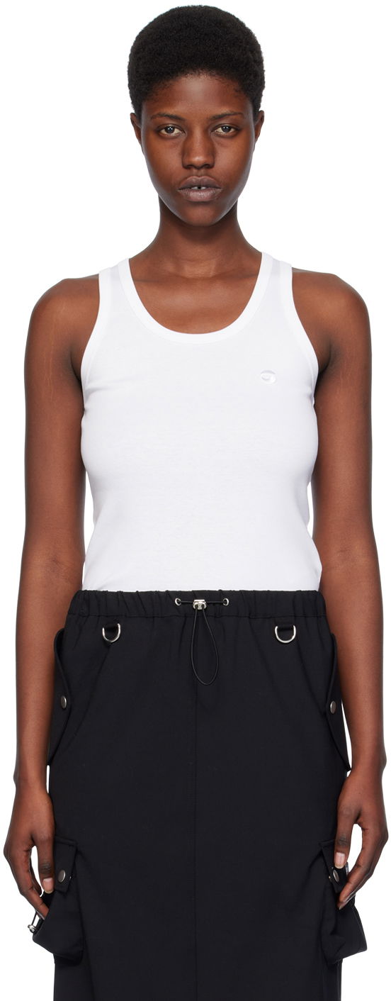 Tielko Coperni Coperni Embroidered Tank Top Biela | COPJS12510, 0