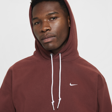 Mikina Nike Solo Swoosh Fleece Hoodie with Hood Vínová | DX1355-231, 4