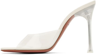 Doplnky Amina Muaddi Amina Muaddi Alexa Glass Slipper 105 Heeled Sandals Biela | ALEXA GLASS SLIPPER 105 SR PVC, 2