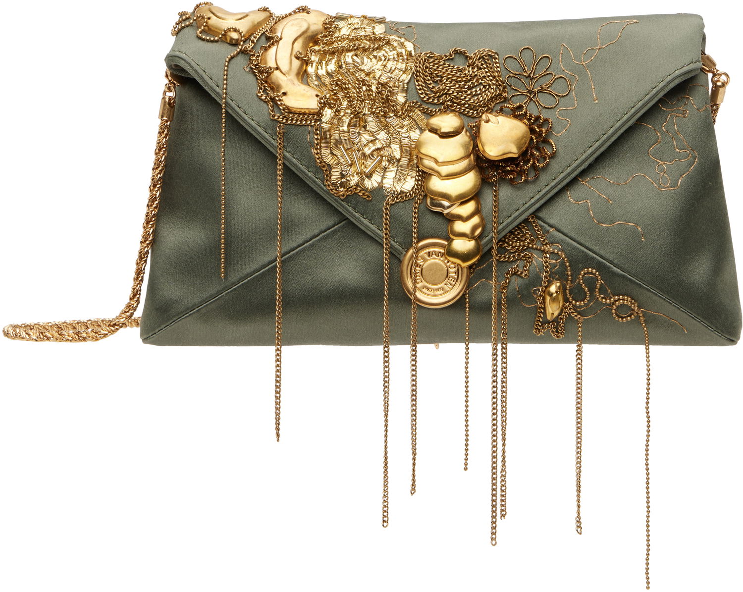 Kabelka Dries Van Noten Dries Van Noten Small Envelope Clutch Zelené | 251-011511-696, 0