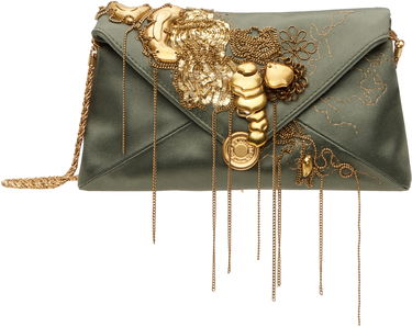 Kabelka Dries Van Noten Dries Van Noten Small Envelope Clutch Zelené | 251-011511-696, 0