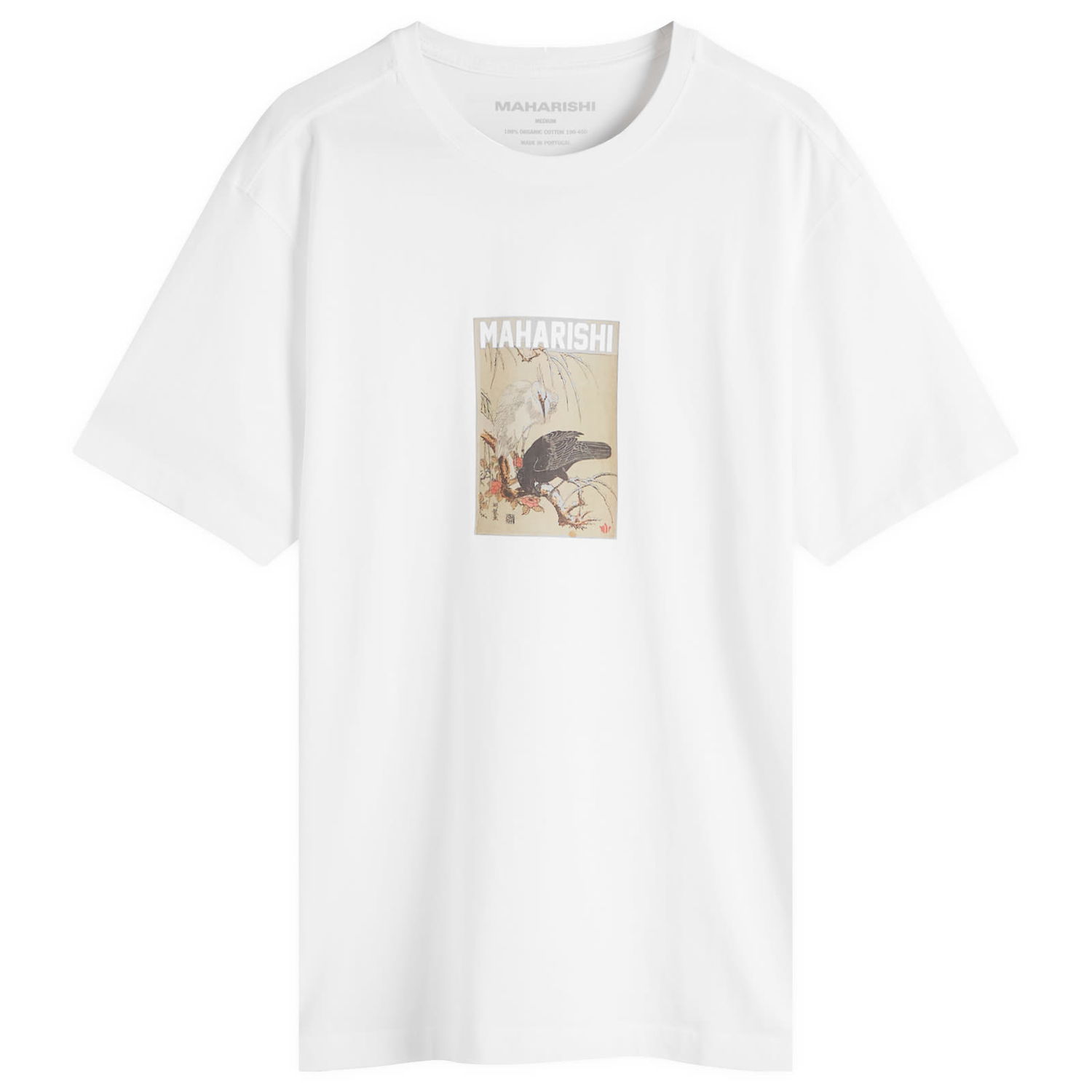 Tričko Maharishi Maharishi Crow Heron Graphic T-Shirt, Size Large Biela | 1493-WHT, 1