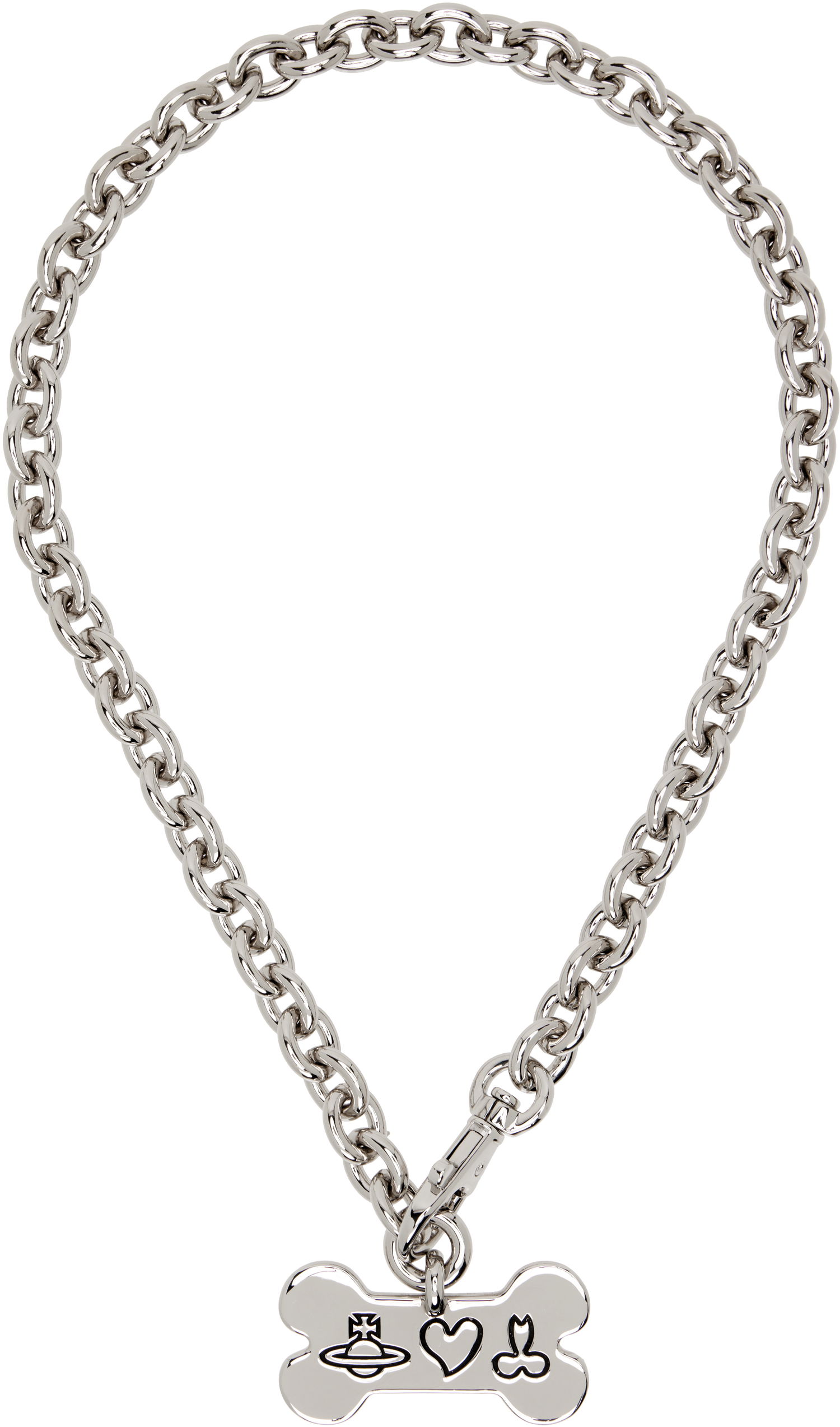 Náhrdelník Vivienne Westwood Vivienne Westwood Dog Tag Necklace Metalická | 63010141-02P017-, 0