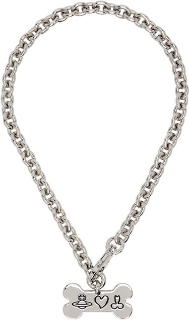 Náhrdelník Vivienne Westwood Vivienne Westwood Dog Tag Necklace Metalická | 63010141-02P017-, 0
