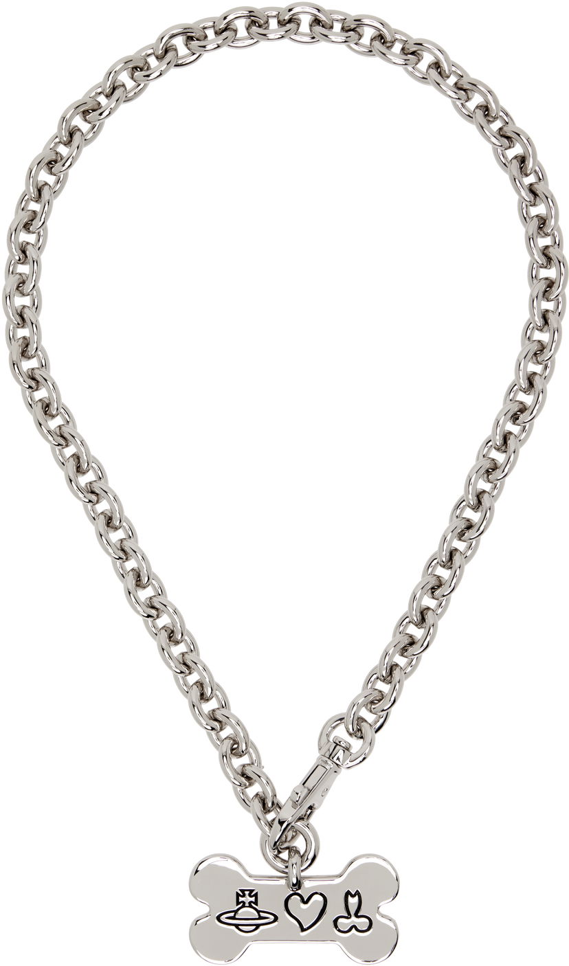 Náhrdelník Vivienne Westwood Vivienne Westwood Dog Tag Necklace Metalická | 63010141-02P017-