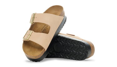 Tenisky a topánky Birkenstock Arizona PAP Flex Platform Nubuk Leather Narrow Fit Sandals Béžová | 1028379, 4