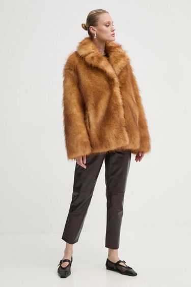 Kabáty STAND STUDIO Stand Studio Janice Faux Fur Jacket Hnedá | 61239.9156, 1