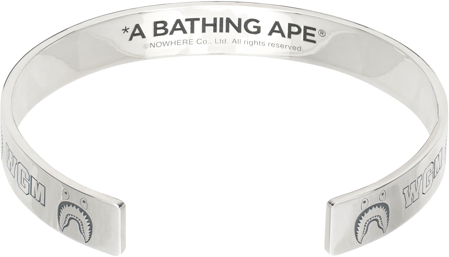 Náramok BAPE Shark Bangle Bracelet Metalická | 001GDK701048F, 1