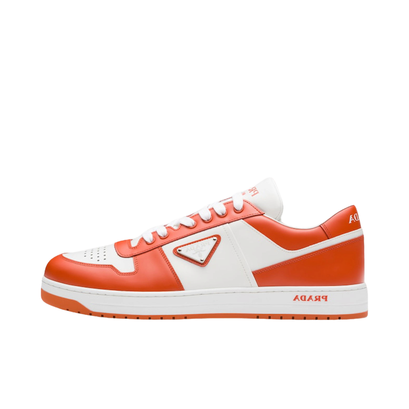 Tenisky a topánky Prada Downtown Low Top Sneakers Leather White Orange Oranžová | 2EE364_3LKG_F011G
