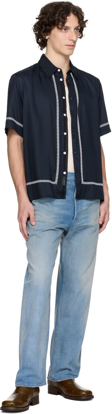 Košeľa rag & bone rag & bone Dalton Embroidered Shirt Navy | MBW25PA027SVML, 3