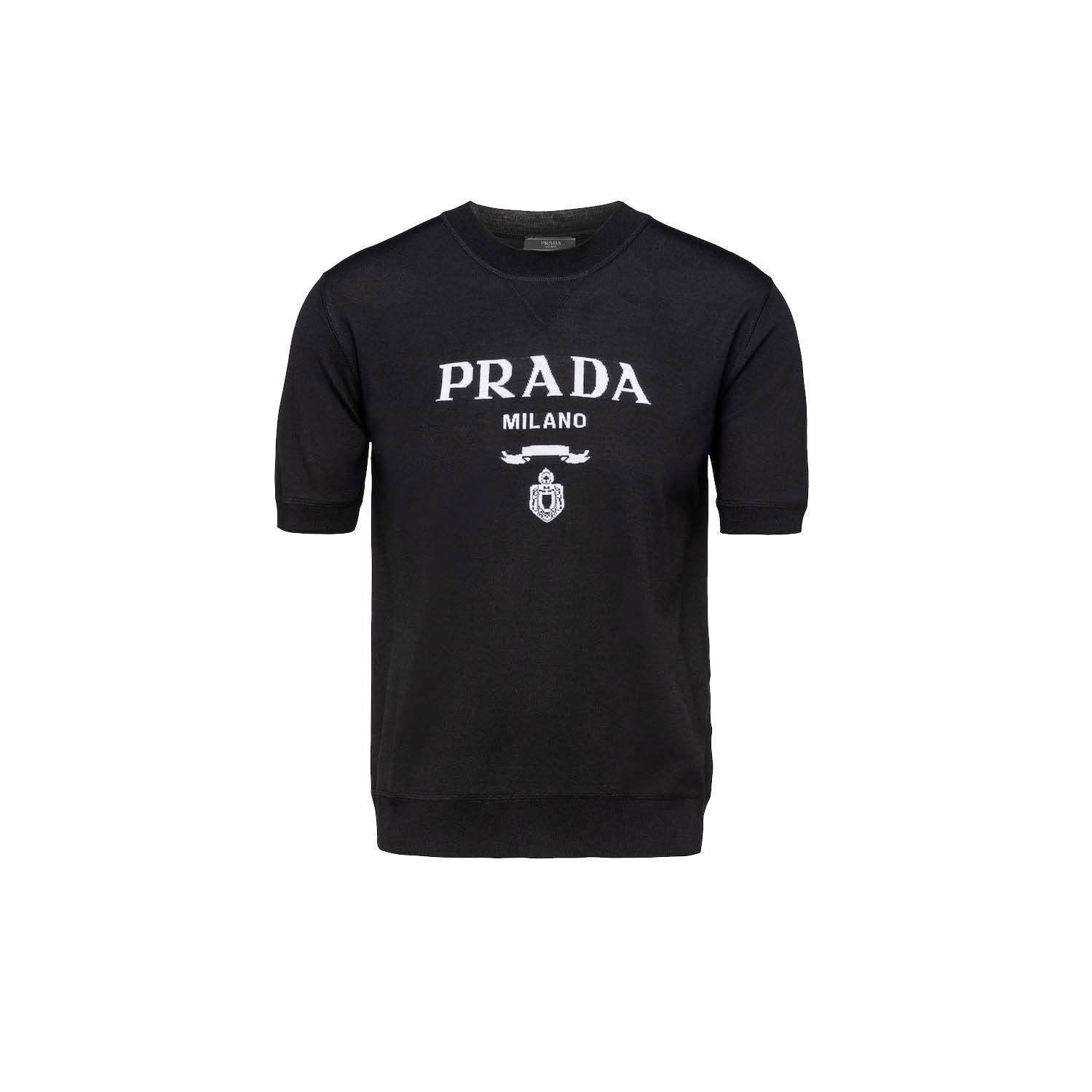 Sveter Prada Superfine Wool Crewneck Sweater Čierna | UMB2721075F0002, 0