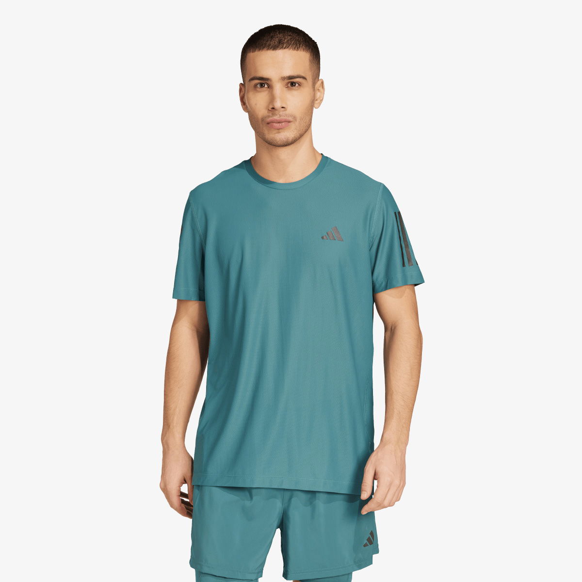 Tričko adidas Originals Own The Run Tee Tyrkysová | JW9799, 1