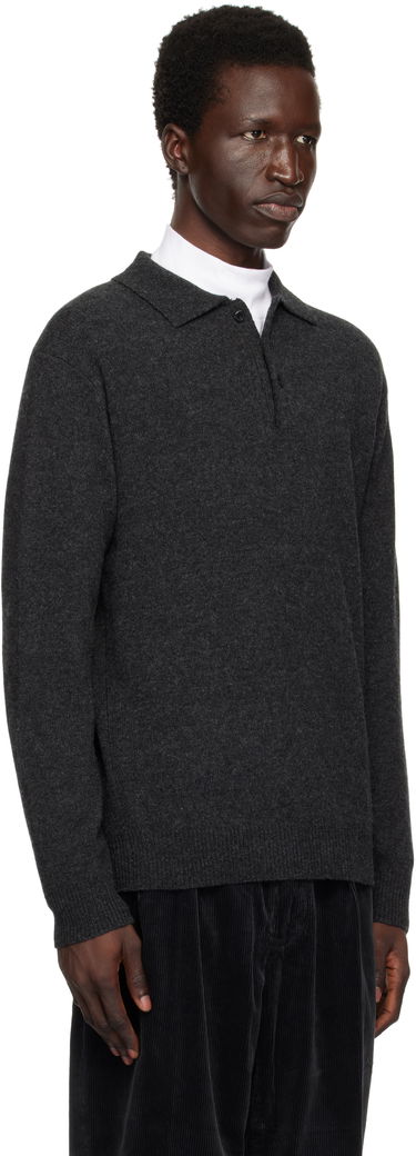 Sveter BEAMS BEAMS PLUS Knit Polo Šedá | 38120004103, 1