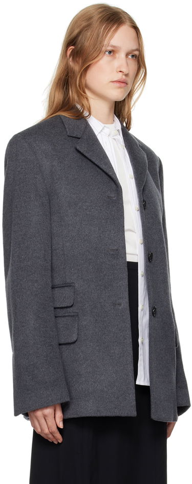 Bunda TOTEME Straight Wool Blazer Šedá | 244-WRZ0045-FB0283, 1