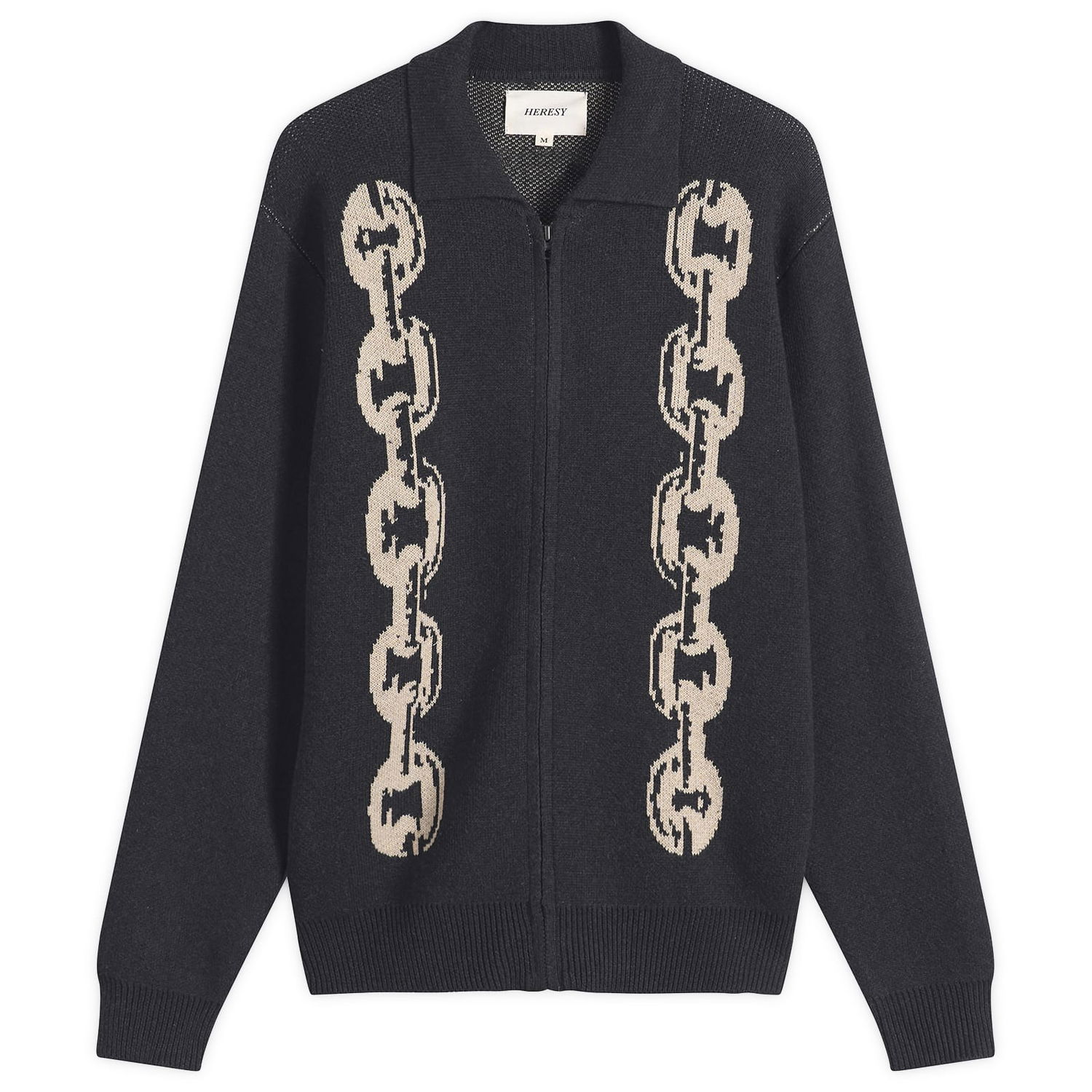 Sveter Heresy Chain Zip Knit Shirt Čierna | HAW25-KW06, 1