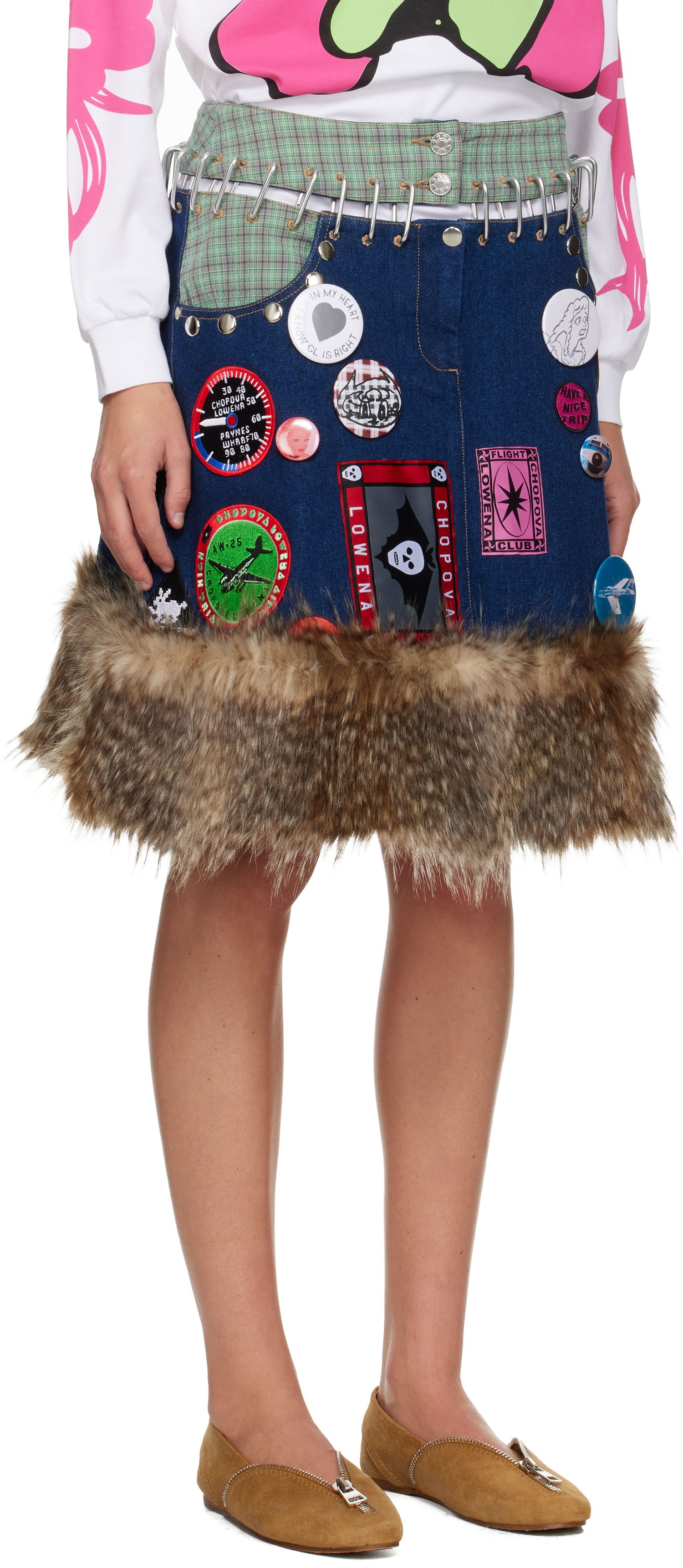 Sukňa Chopova Lowena Chopova Lowena Kram Knee Denim Miniskirt Rôznofarebný | 3267, 1