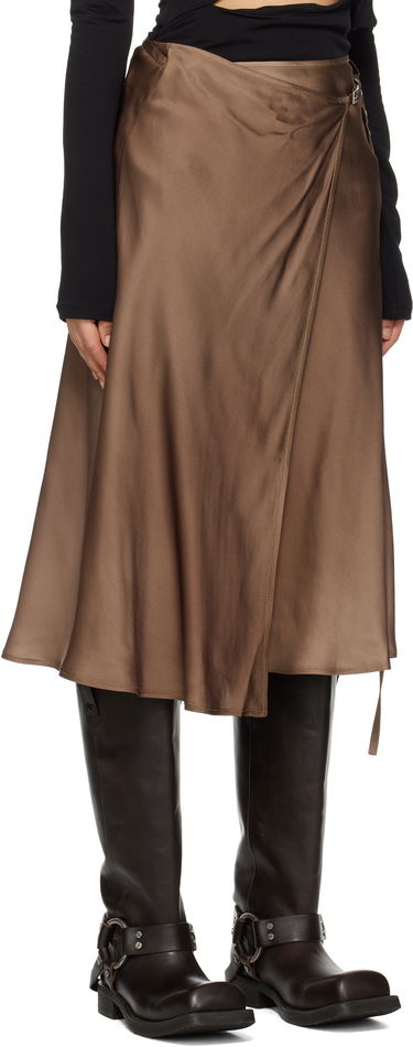 Sukňa Acne Studios Acne Studios Satin Wrap Midi Skirt Hnedá | AF0509-, 1
