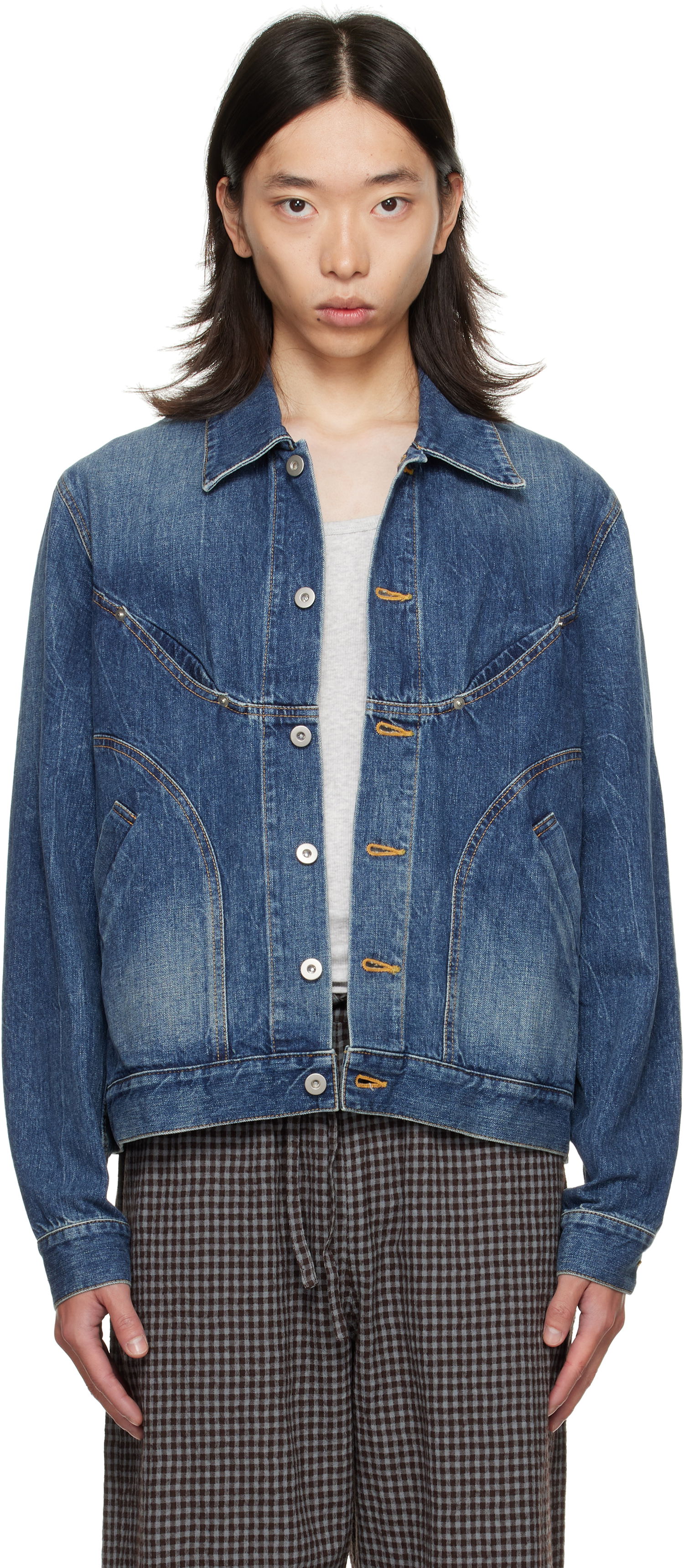 Bunda sage NATION SAGE NATION Jiji Denim Jacket Modrá | S084 DENIM JIJI JACKET DENIM I, 0