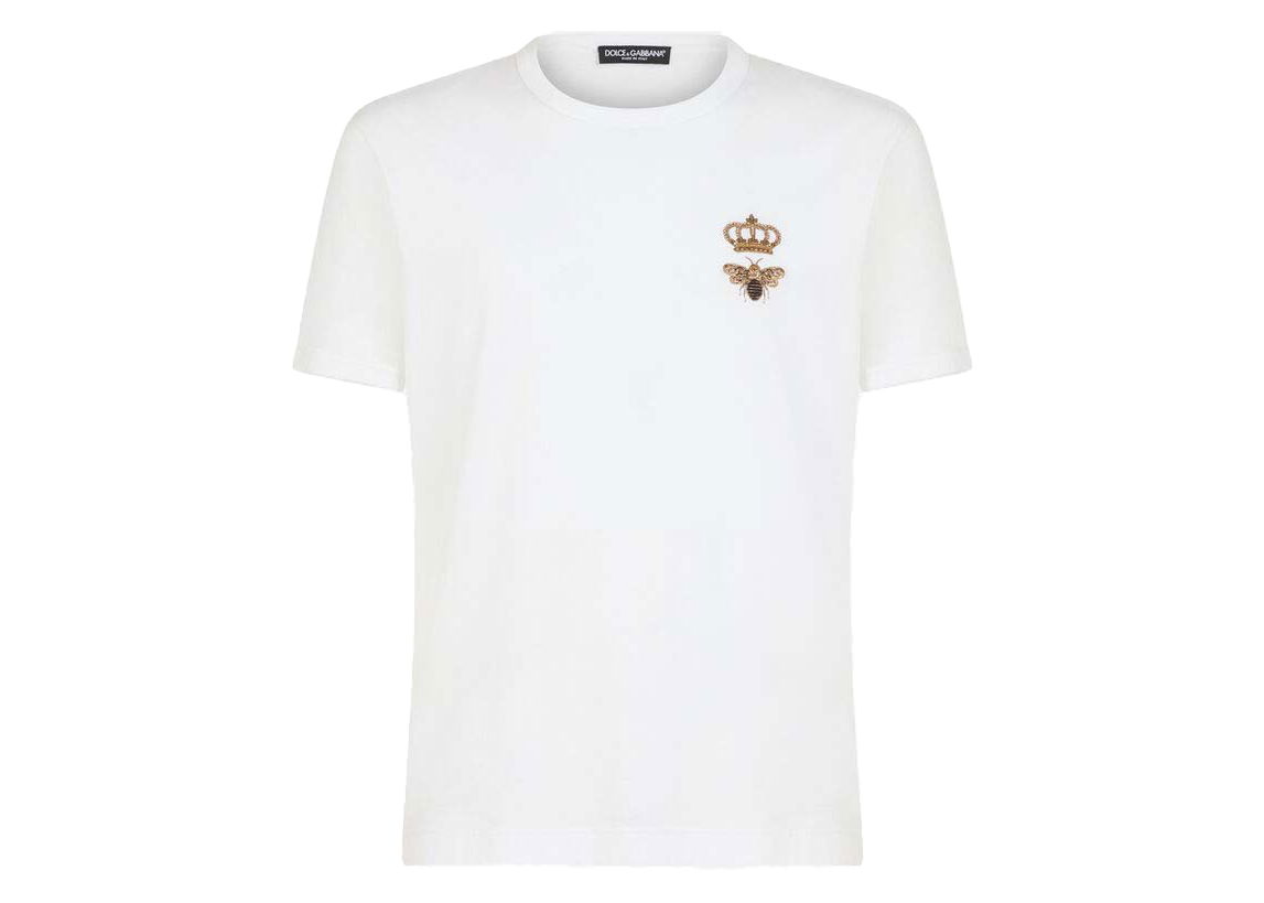 Tričko Dolce & Gabbana Cotton French Wire Embellishment T-shirt White Biela | G8JX7ZG7WUQW0800, 0