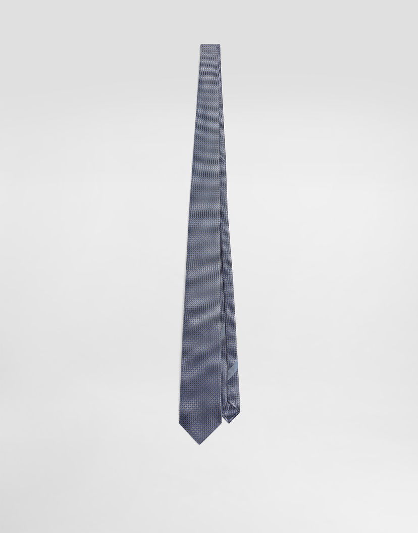 Doplnky Dolce & Gabbana Dolce & Gabbana Micro-Design Jacquard Tie Modrá | GT147EG0JRXS9002