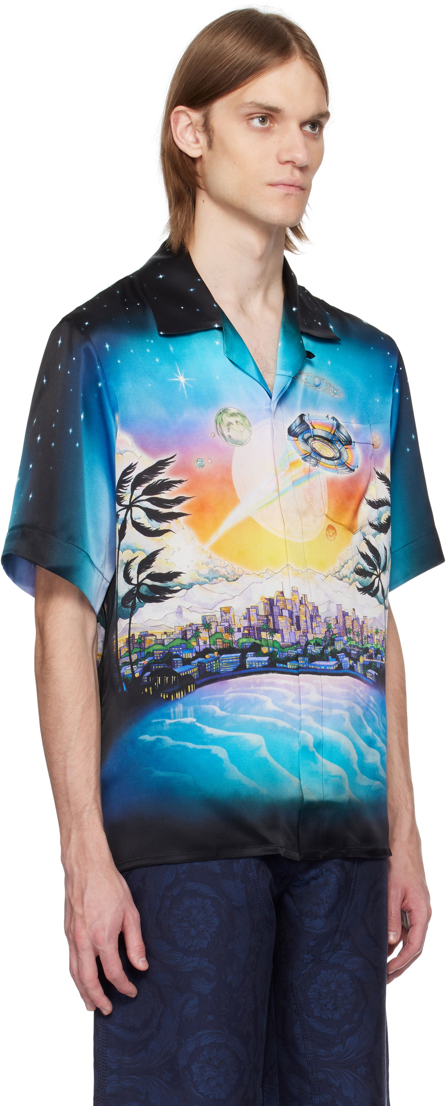 Košeľa Casablanca Casablanca 'La Prémonition' Print Silk Shirt Rôznofarebný | U-MS25-SH-003-04, 1