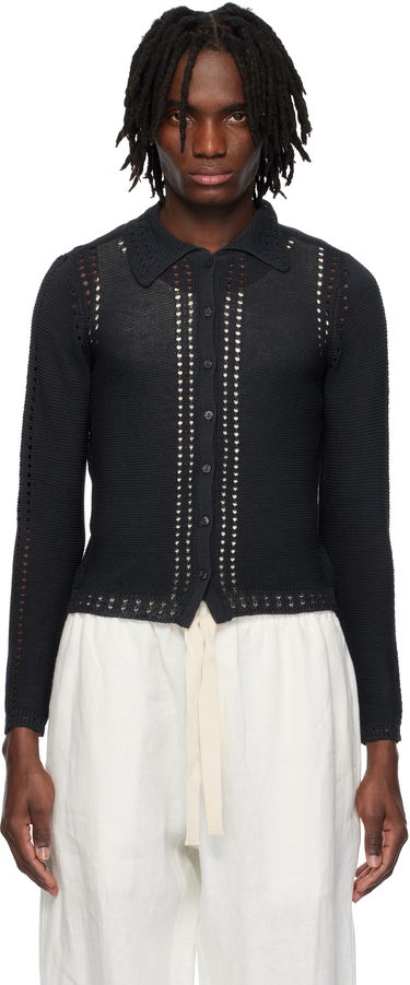 Sveter Eckhaus Latta Eckhaus Latta Sol Knit Cardigan Čierna | 8103-EL-PS25-M - MOULES, 0