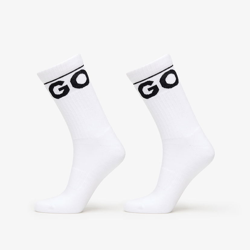 Ponožky BOSS Iconic Socks 2-Pack White Biela | 50510647-100