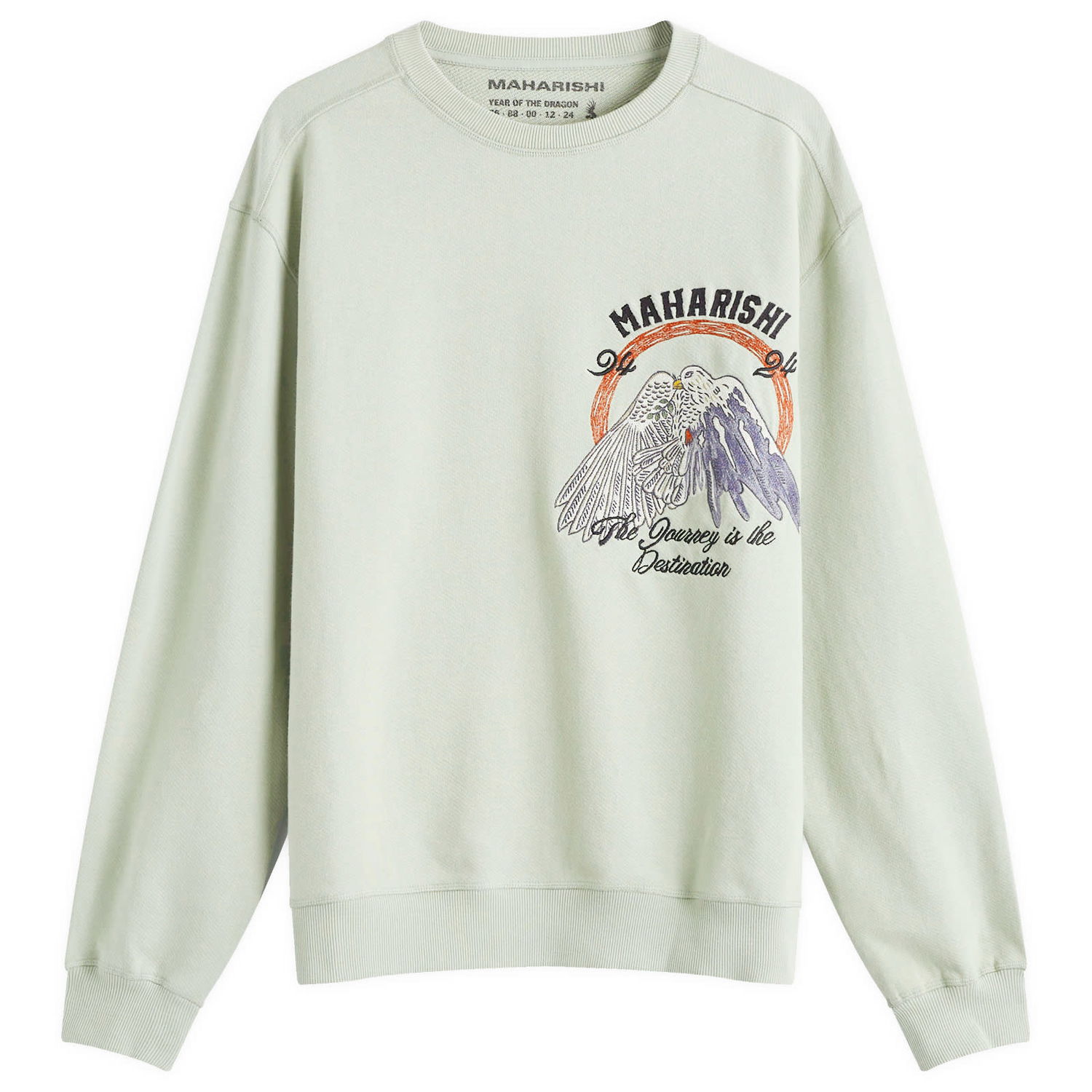 Mikina Maharishi Peace Mount Crew Sweatshirt Zelené | 5317-SGE, 0