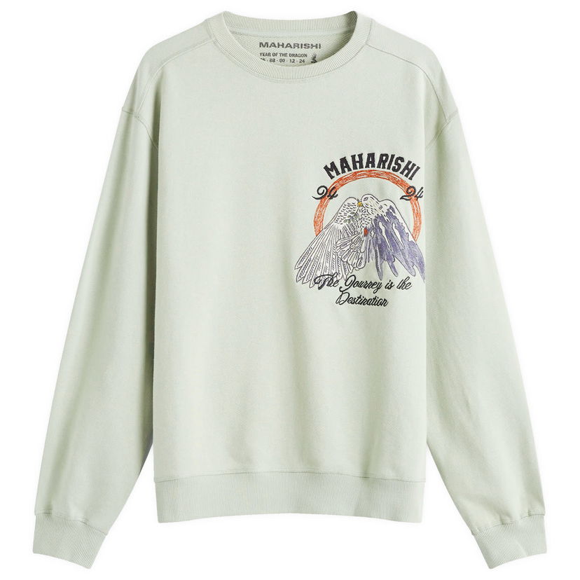 Mikina Maharishi Peace Mount Crew Sweatshirt Zelené | 5317-SGE