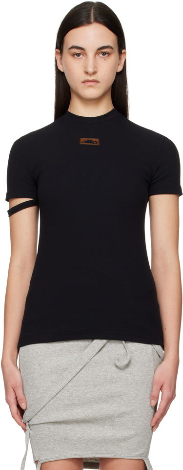 Tričko Ottolinger Ottolinger Rib Knit T-Shirt Čierna | 10410090401, 0
