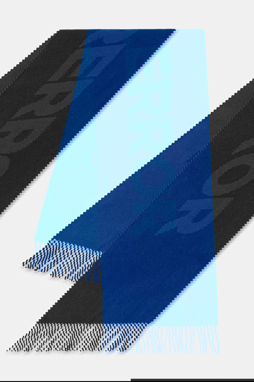 Šál ADER ERROR Muffler ERROR Logo Patterned Woolen Scarf Modrá | BO01FWAC0402BL, 0