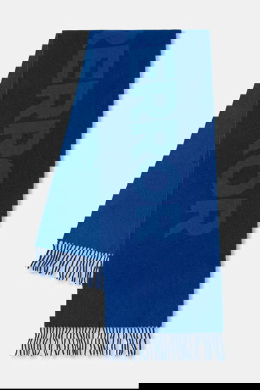 Šál ADER ERROR Muffler ERROR Logo Patterned Woolen Scarf Modrá | BO01FWAC0402BL, 0