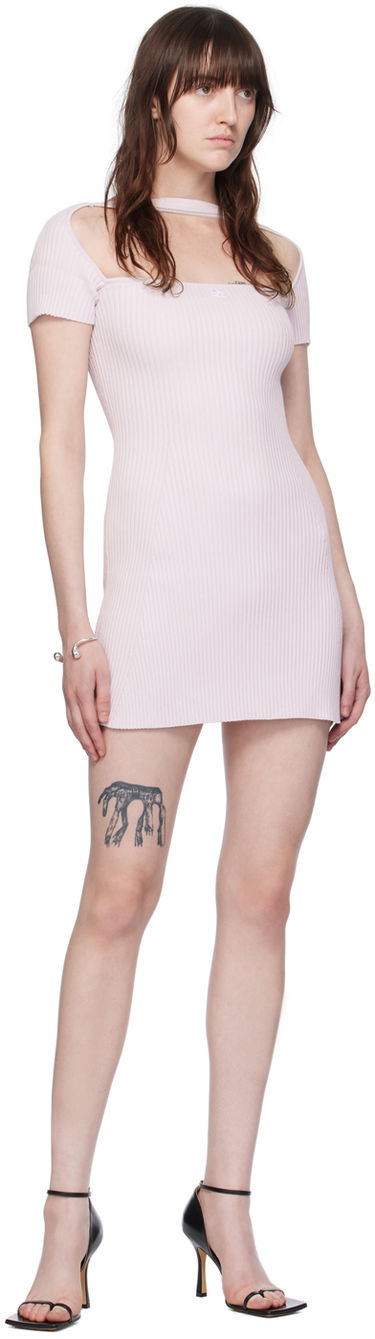Šaty Courrèges Cutout Detail Bodycon Mini Dress Fialová | 224MRO416FI0001, 3
