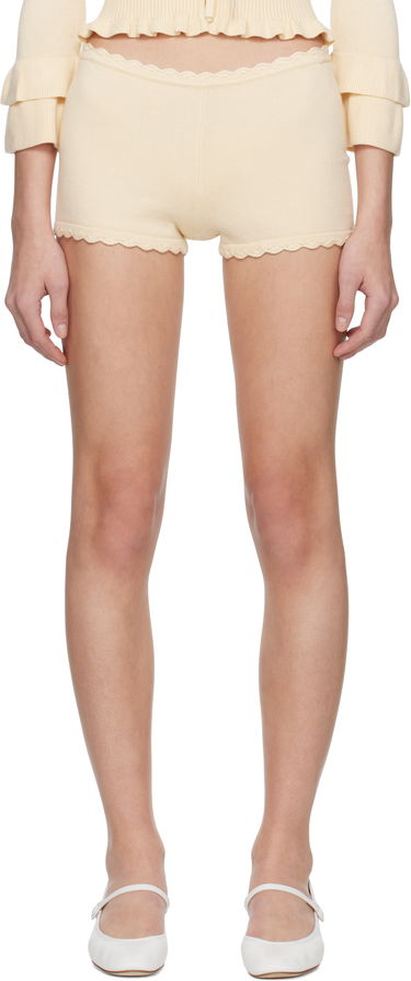 Šortky GUIZIO Guizio Knit Scallop Shorts Žltá | S25214S052, 0