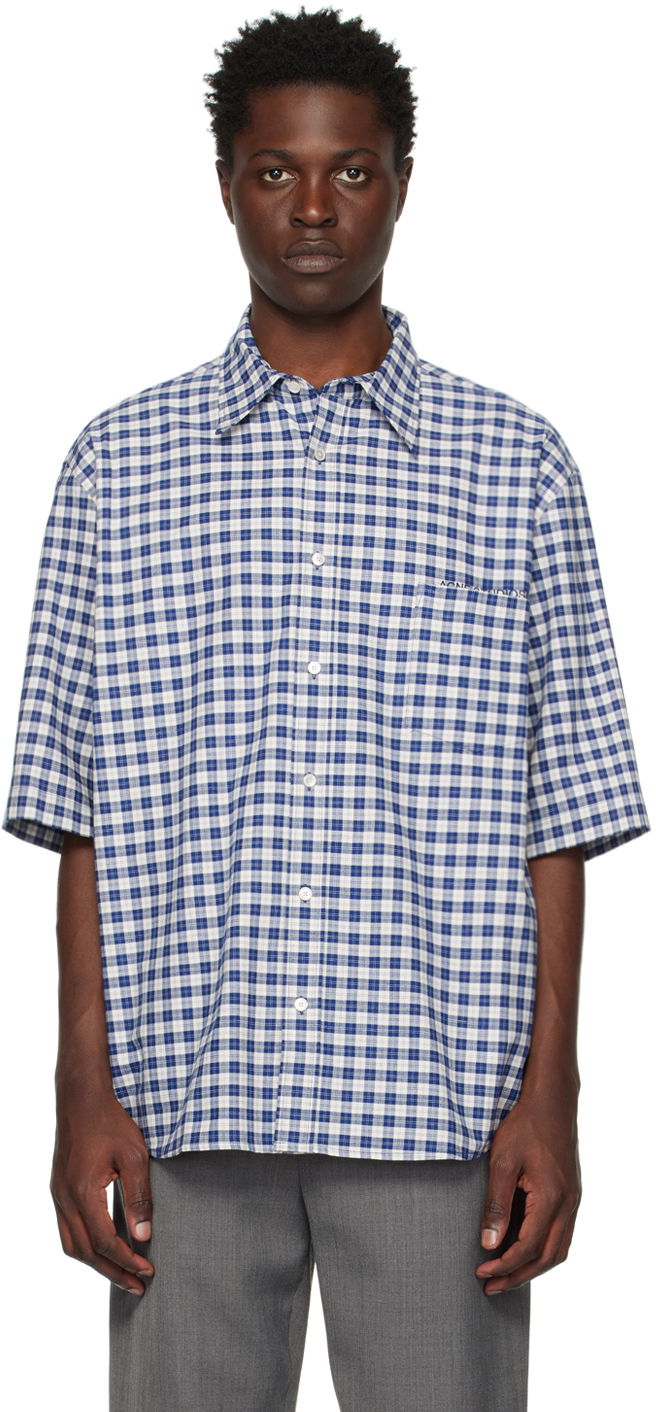 Košeľa Acne Studios Check Shirt Modrá | BB0489-, 0