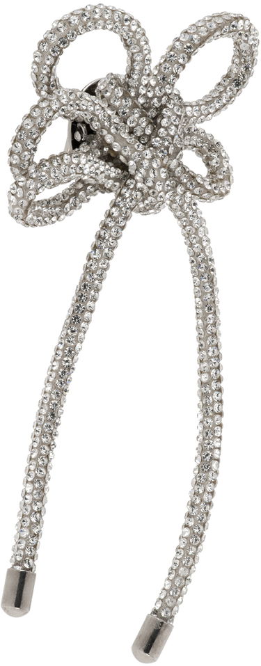 Náušnice Acne Studios Crystal Cord Single Clip-On Earring Šedá | C50427-, 1