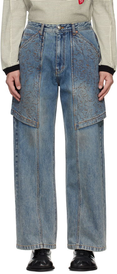 Džínsy Andersson Bell Andersson Bell Embroidery Wrap Jeans Modrá | apa782m, 0