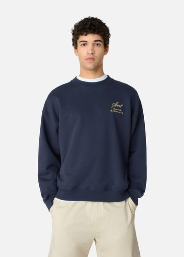 Mikina AXEL ARIGATO Navy Blue Embroidered Sweatshirt Modrá | A3000002, 7
