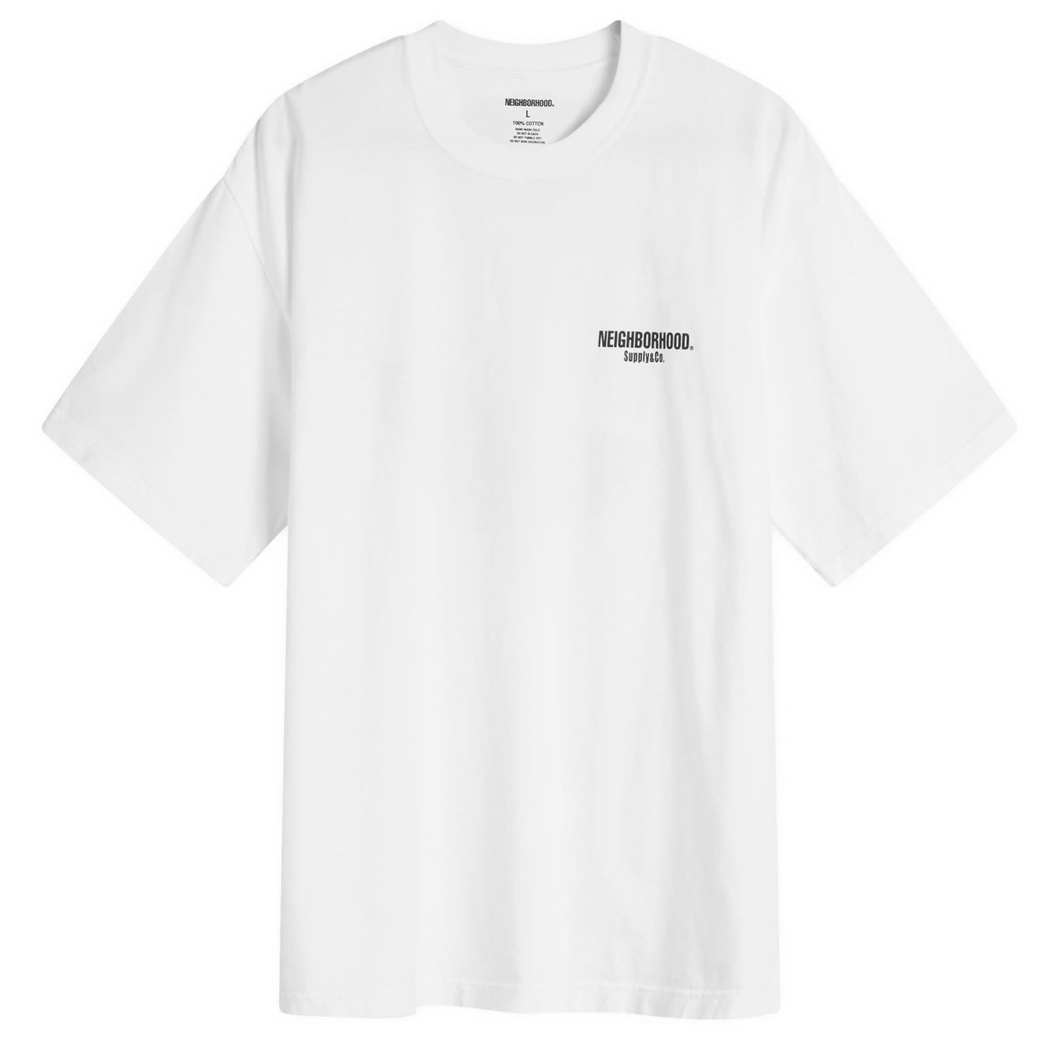 Tričko Neighborhood Men's SS-2 T-Shirt, Size Large Biela | 251PCNH-ST02-WHTXBLK, 0