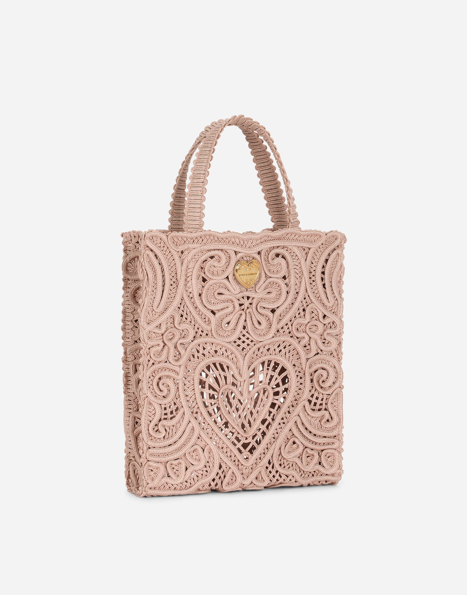 Tote bag Dolce & Gabbana Dolce & Gabbana Small Cordonetto Lace Tote Bag Ružová | BB6926AW71780098, 1