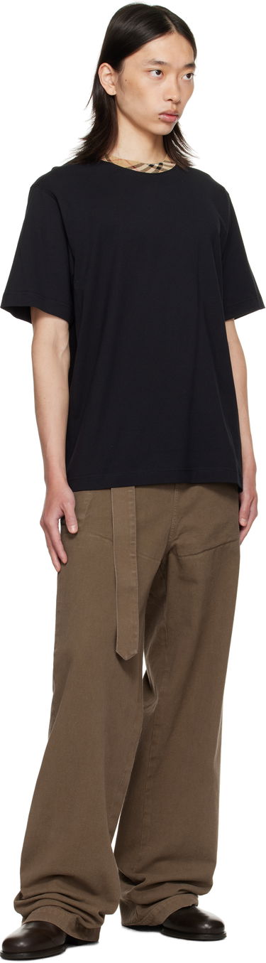 Tričko Burberry Burberry Check Trim Cotton T-Shirt Čierna | 8110101, 3