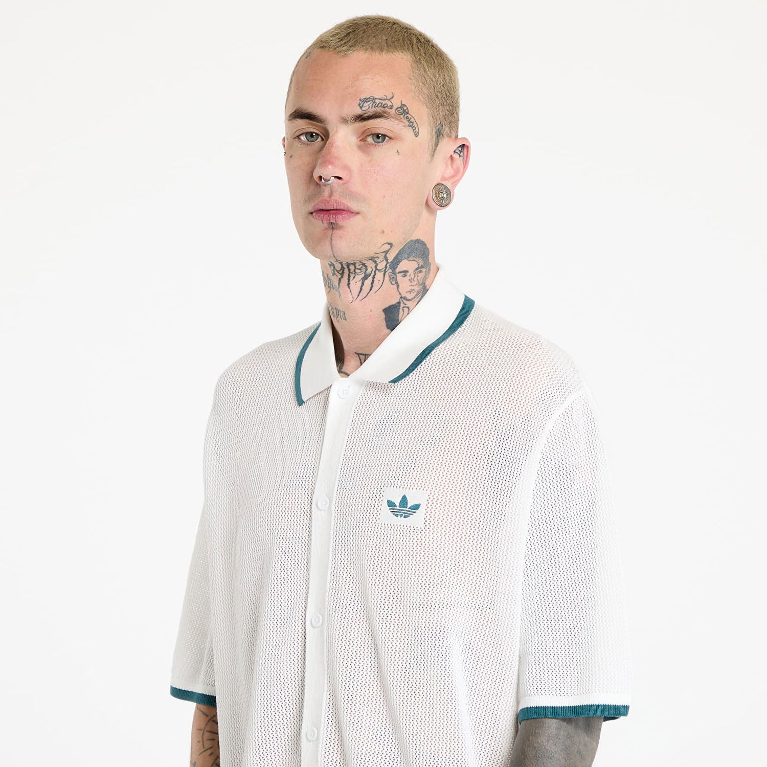 Polo tričko adidas Originals adidas Originals Button Down Knitted Polo Biela | KC3526, 1