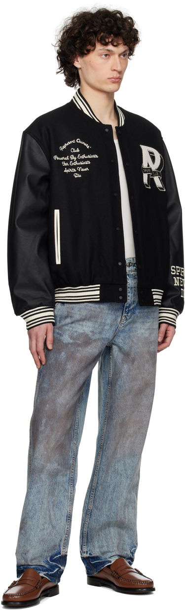 Bomber bunda Represent Clo Represent 'Owners Club' Varsity Bomber Jacket Čierna | MLM100231, 4